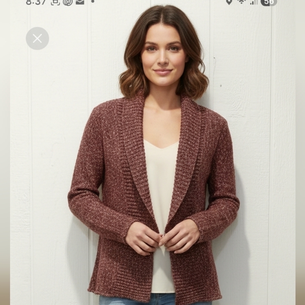 St Johns Bay small cardigan plum color
